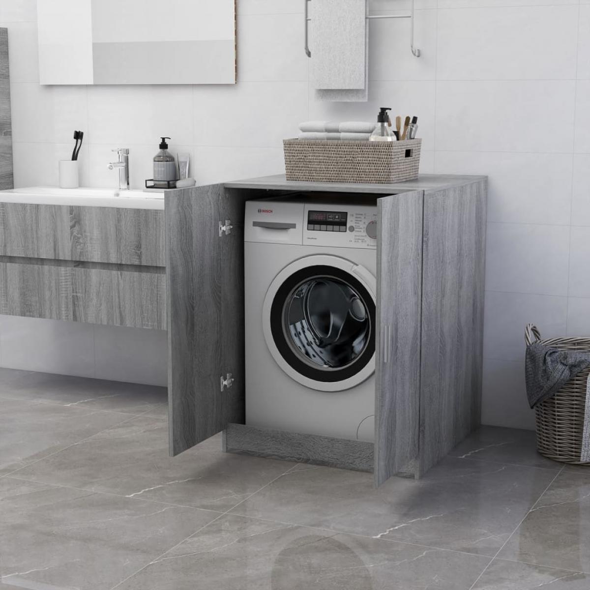 Armario de lavadora gris Sonoma 71x71,5x91,5 cm