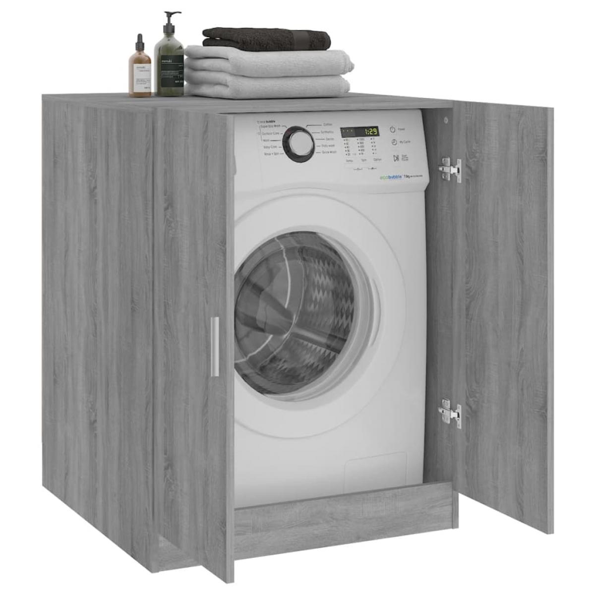 Armario de lavadora gris Sonoma 71x71,5x91,5 cm