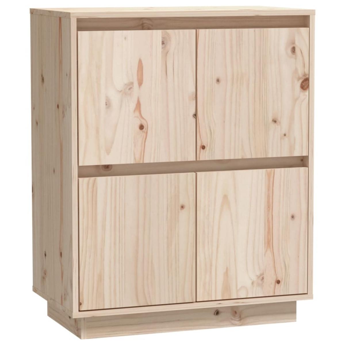 Aparador de madera maciza de pino 60x34x75 cm