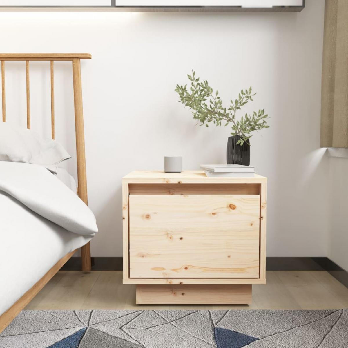 Mesitas de noche 2 uds madera maciza de pino 35x34x32 cm