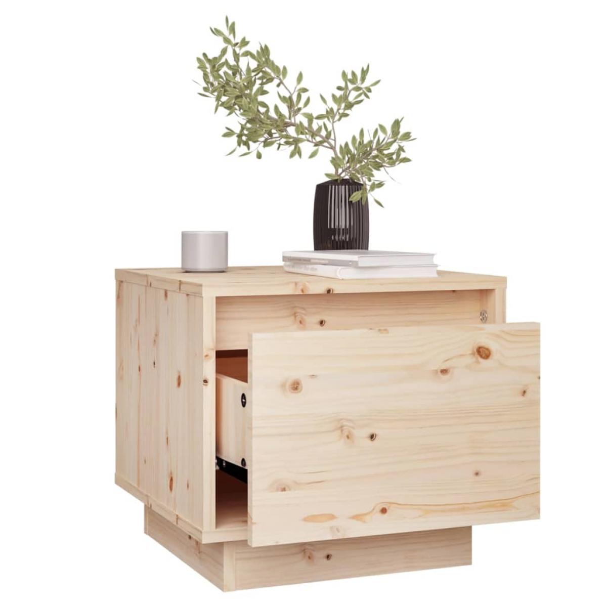 Mesitas de noche 2 uds madera maciza de pino 35x34x32 cm