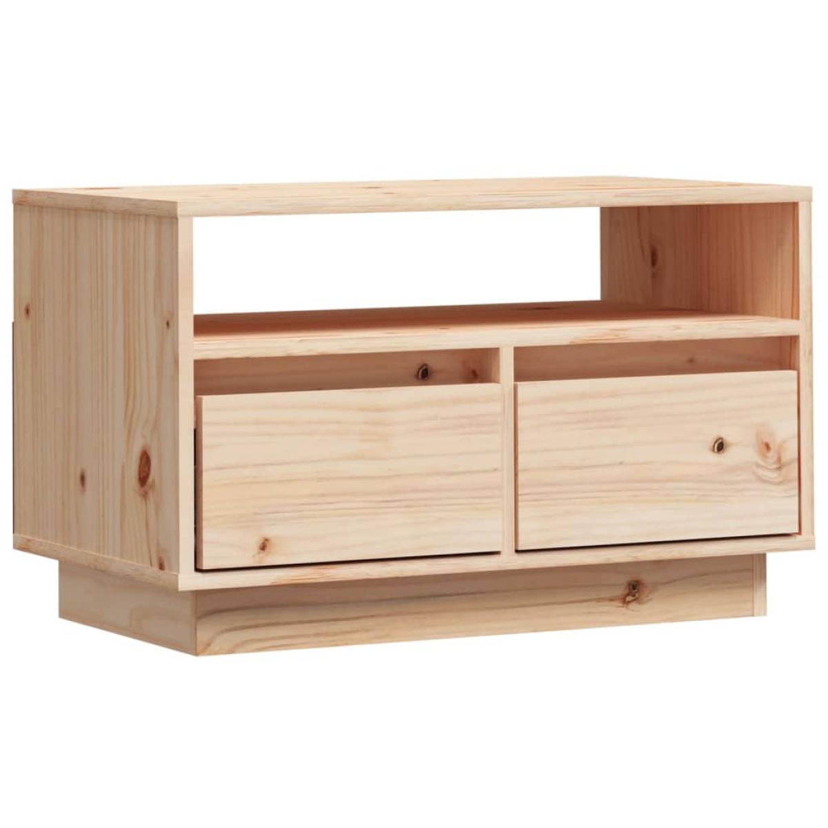 Mueble de TV de madera maciza de pino 60x35x37 cm