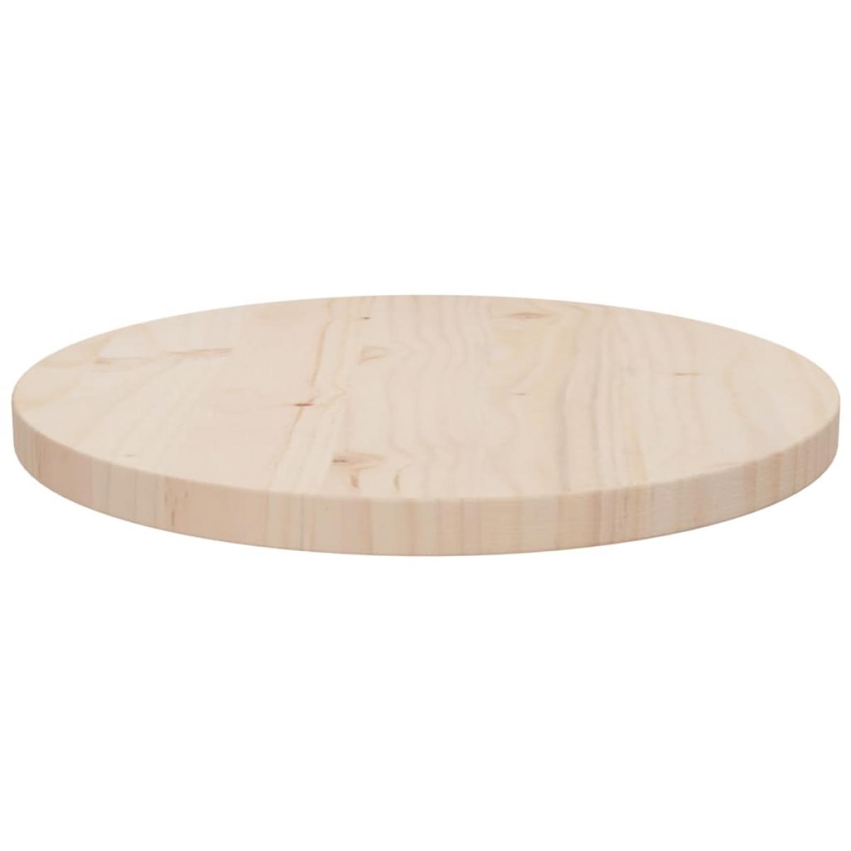 Superficie de mesa madera maciza de pino Ø40x2,5 cm