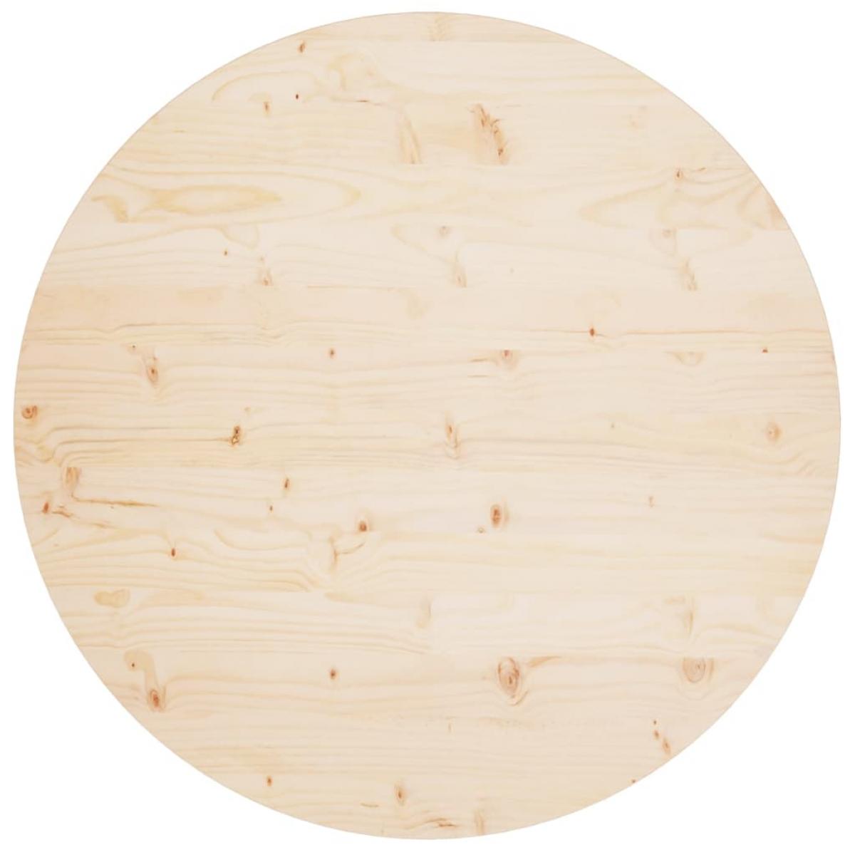 Superficie de mesa madera maciza de pino Ø90x2,5 cm