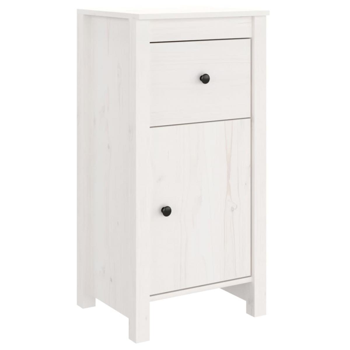 Aparador de madera maciza de pino blanco 40x35x80 cm
