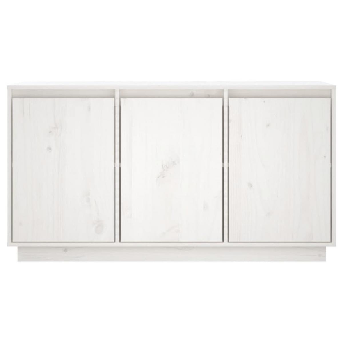 Aparador de madera maciza de pino blanco 111x34x60 cm