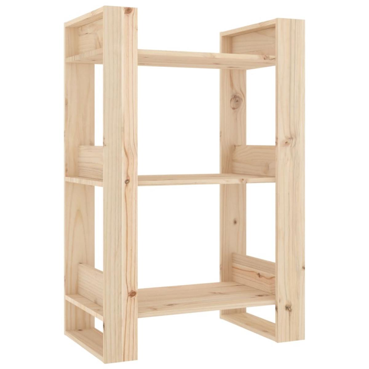 Estantería/divisor de espacios madera maciza pino 60x35x91 cm
