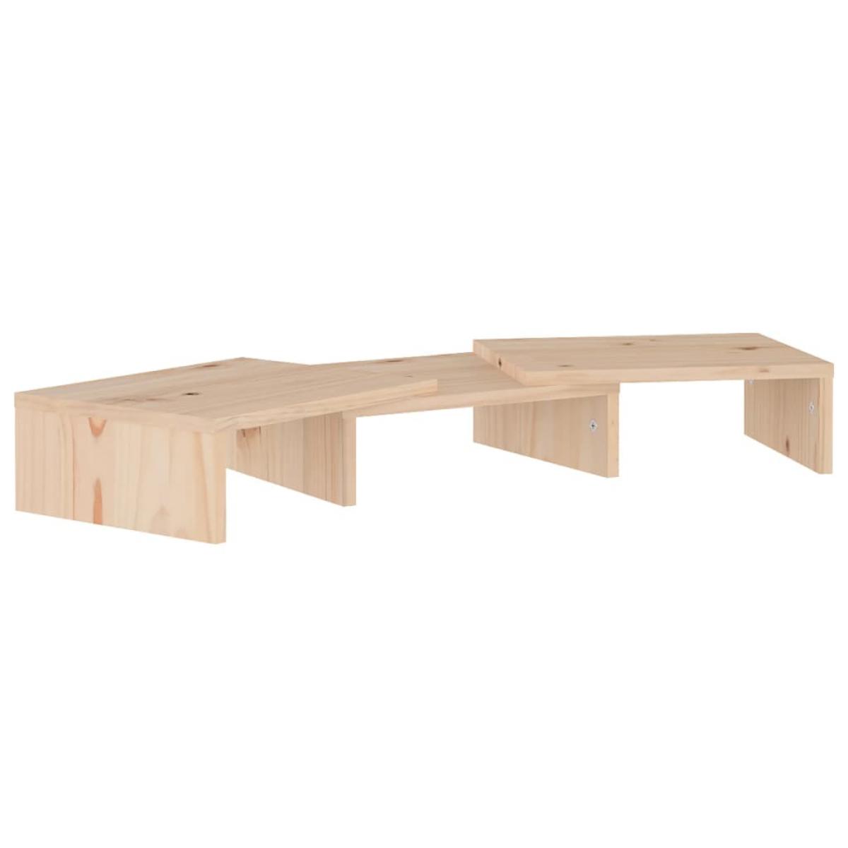 Soporte para monitor madera maciza de pino 60x24x10,5 cm