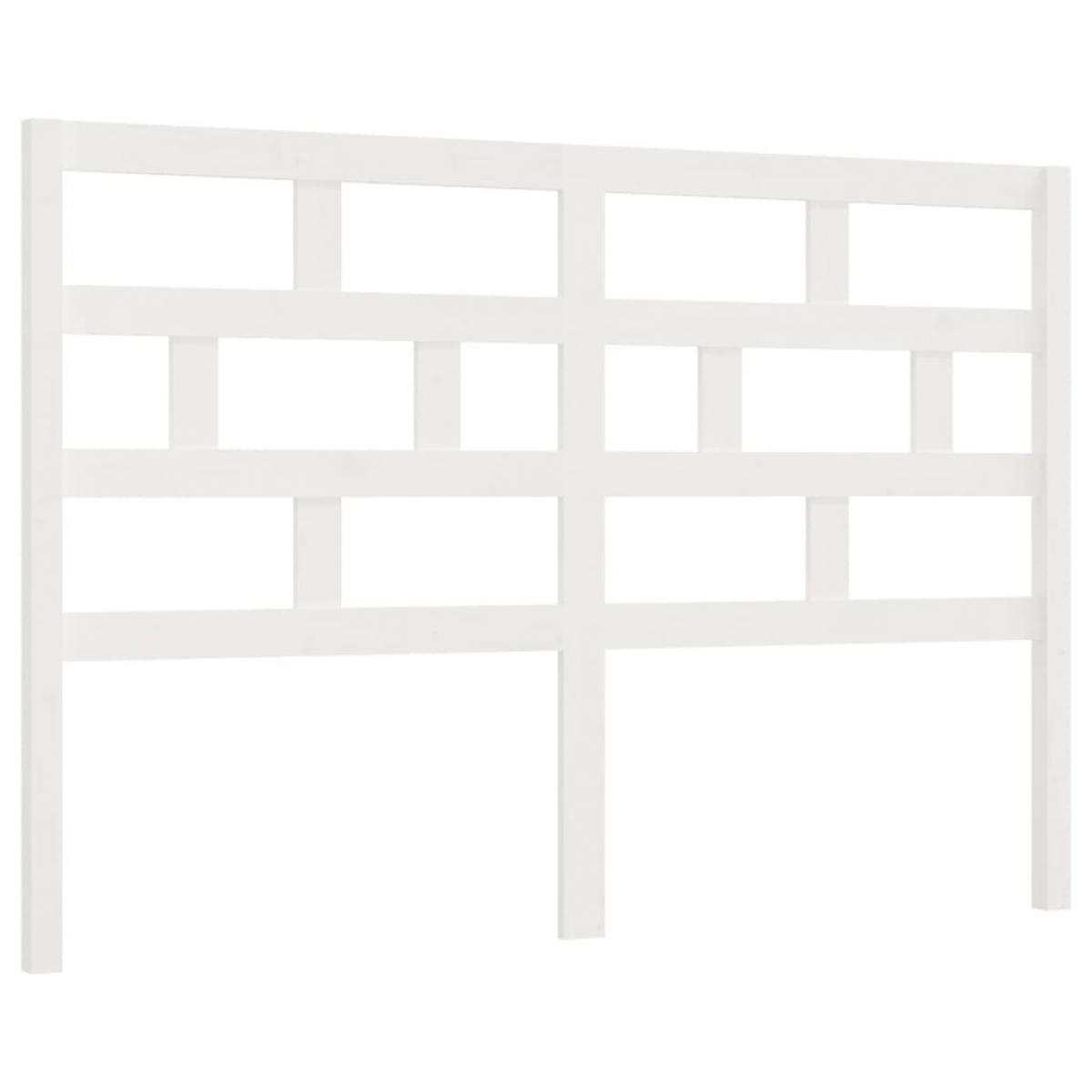 Cabecero de cama madera maciza de pino blanco 126x4x100 cm