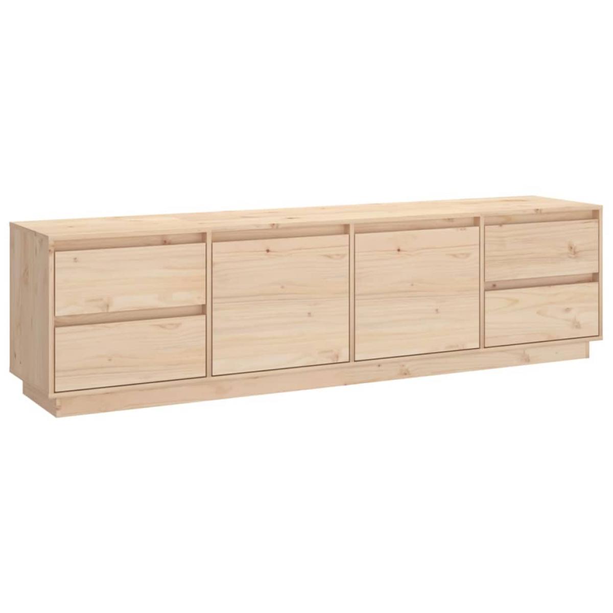 Mueble de TV de madera maciza de pino 176x37x47,5 cm
