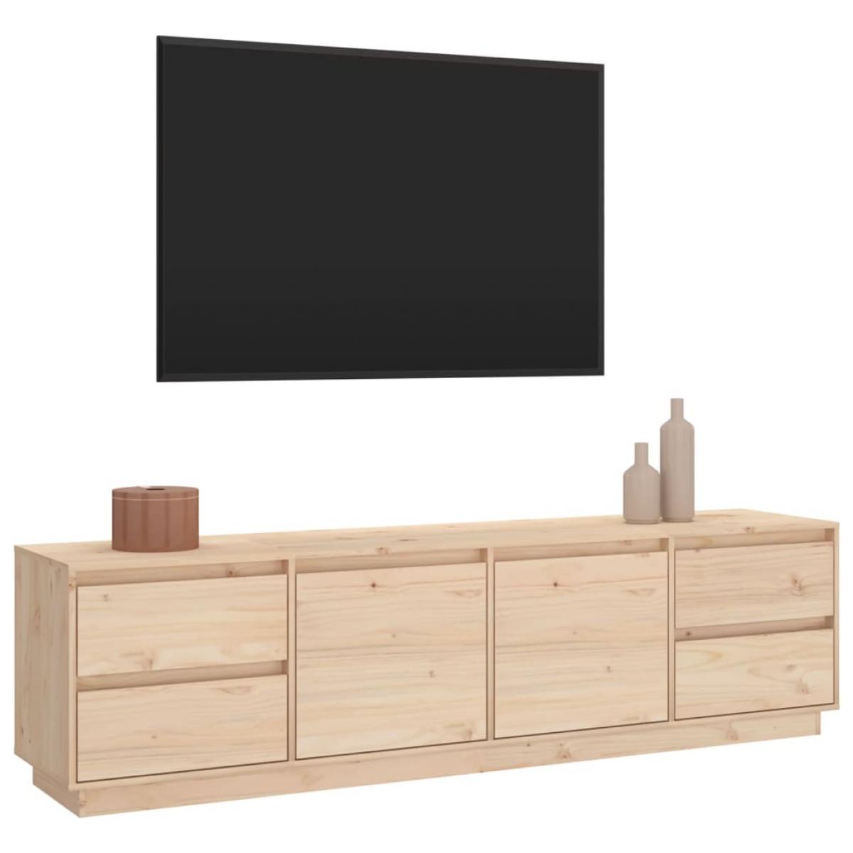 Mueble de TV de madera maciza de pino 176x37x47,5 cm