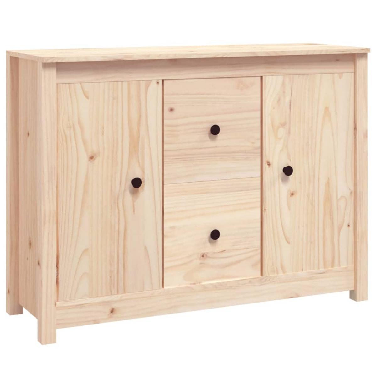 Aparador de madera maciza de pino 100x35x74 cm