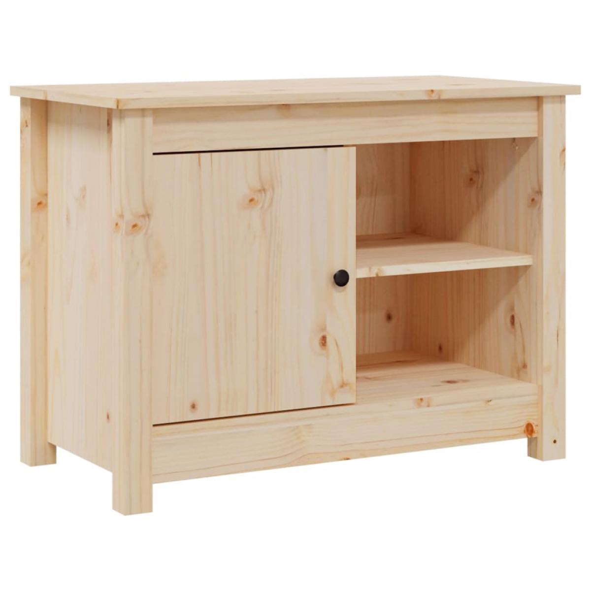 Mueble de TV de madera maciza de pino 70x36,5x52 cm