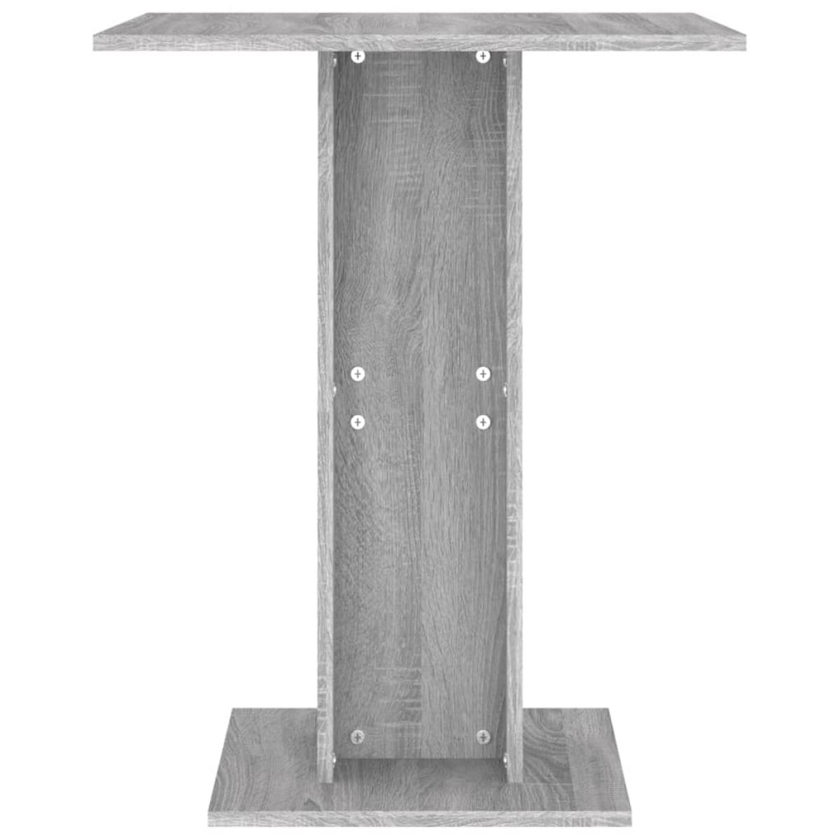 Mesa de bistró madera contrachapada gris Sonoma 60x60x75 cm