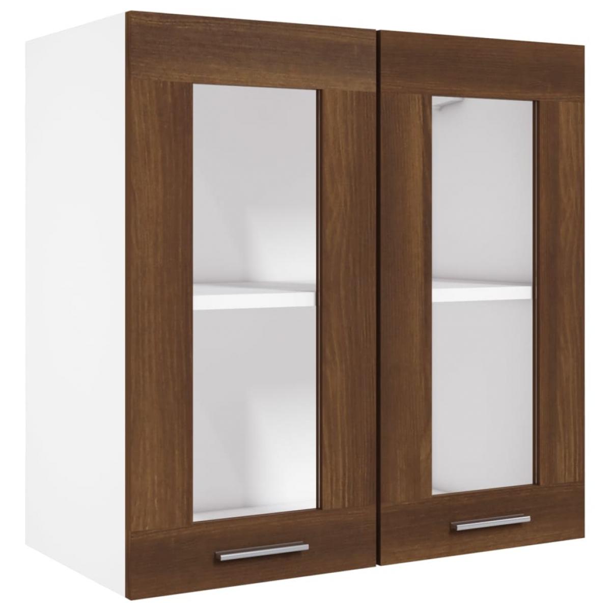 Armario colgante madera contrachapada roble marrón 60x31x60 cm