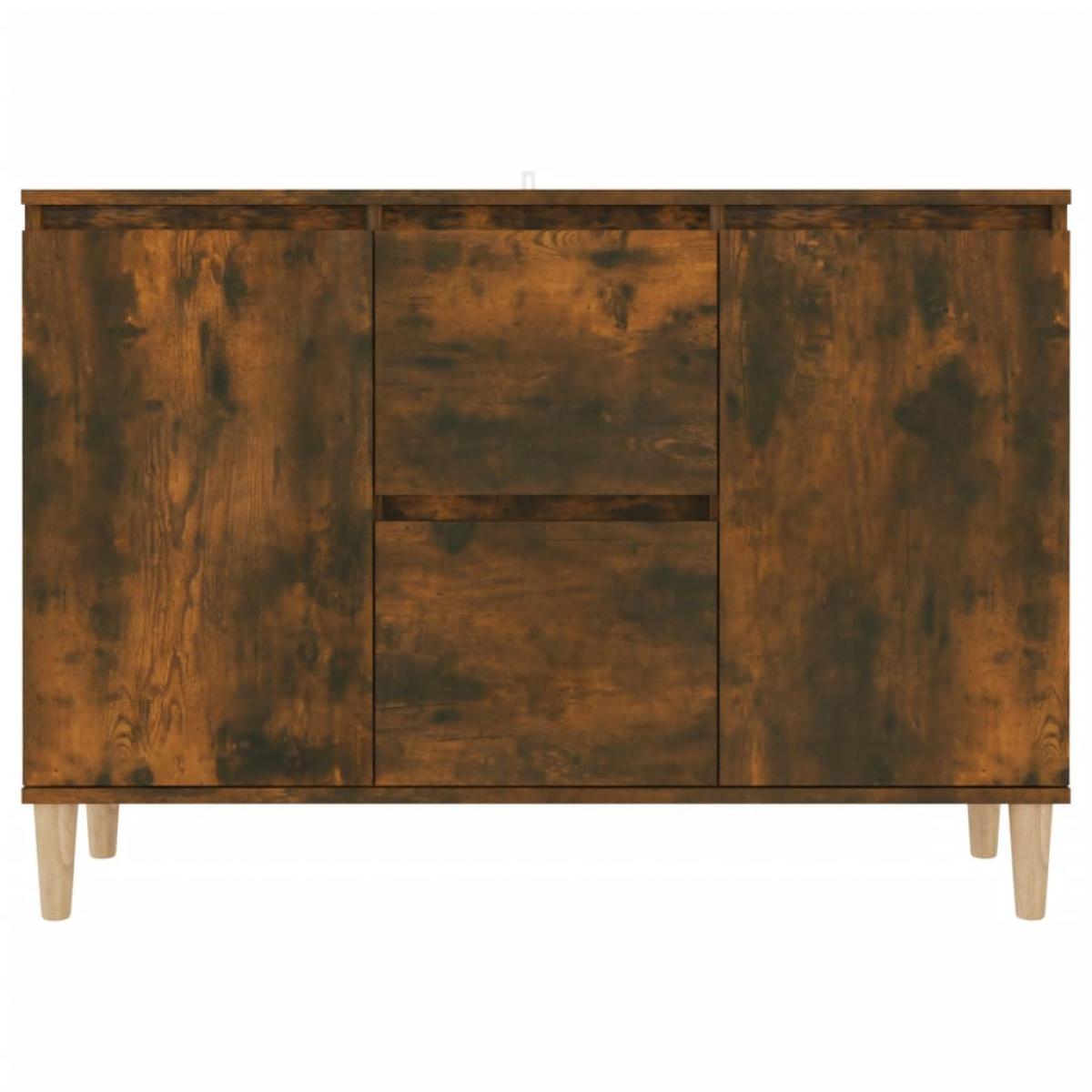 Aparador madera de ingeniería roble ahumado 101x35x70 cm