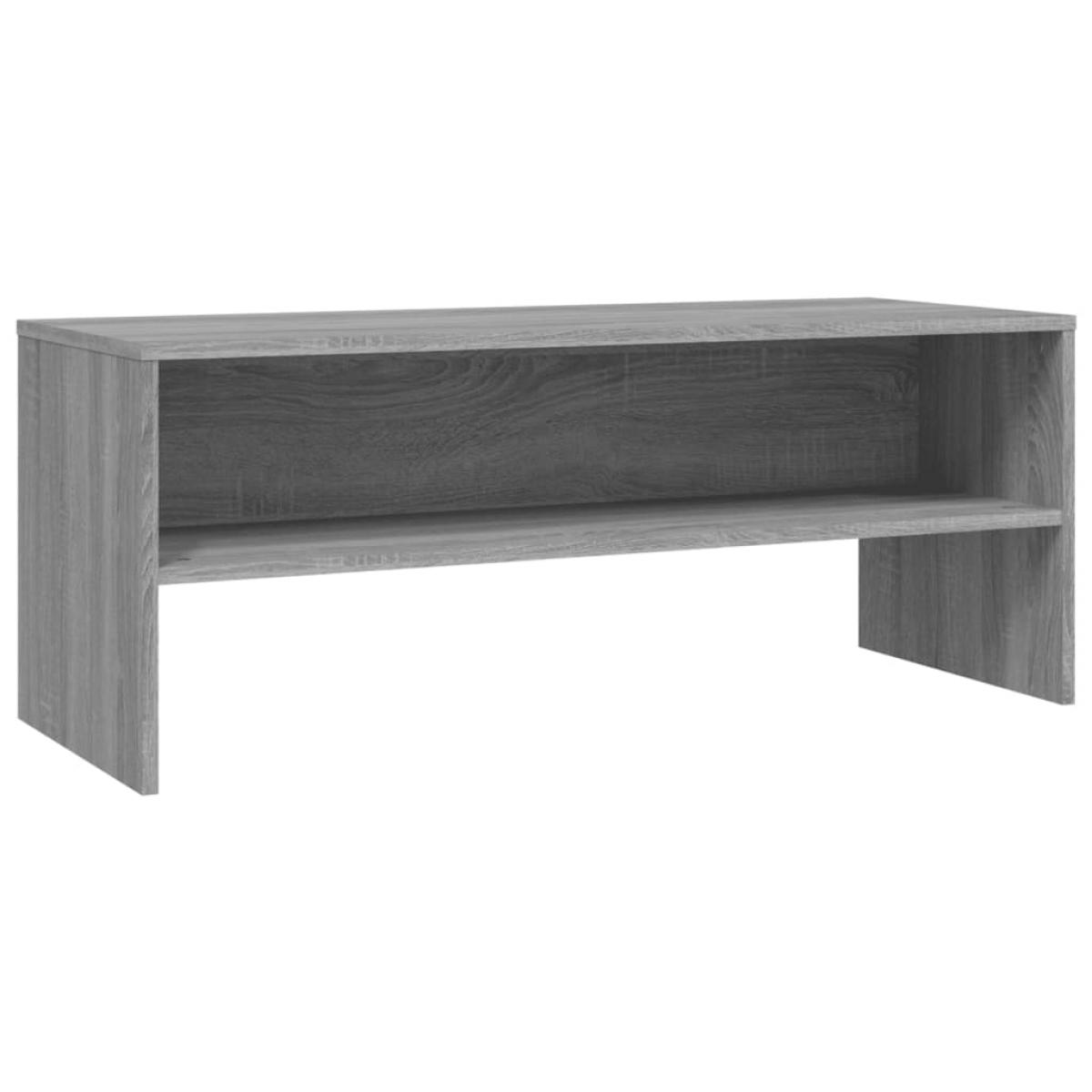 Mueble de TV madera contrachapada gris Sonoma 100x40x40 cm