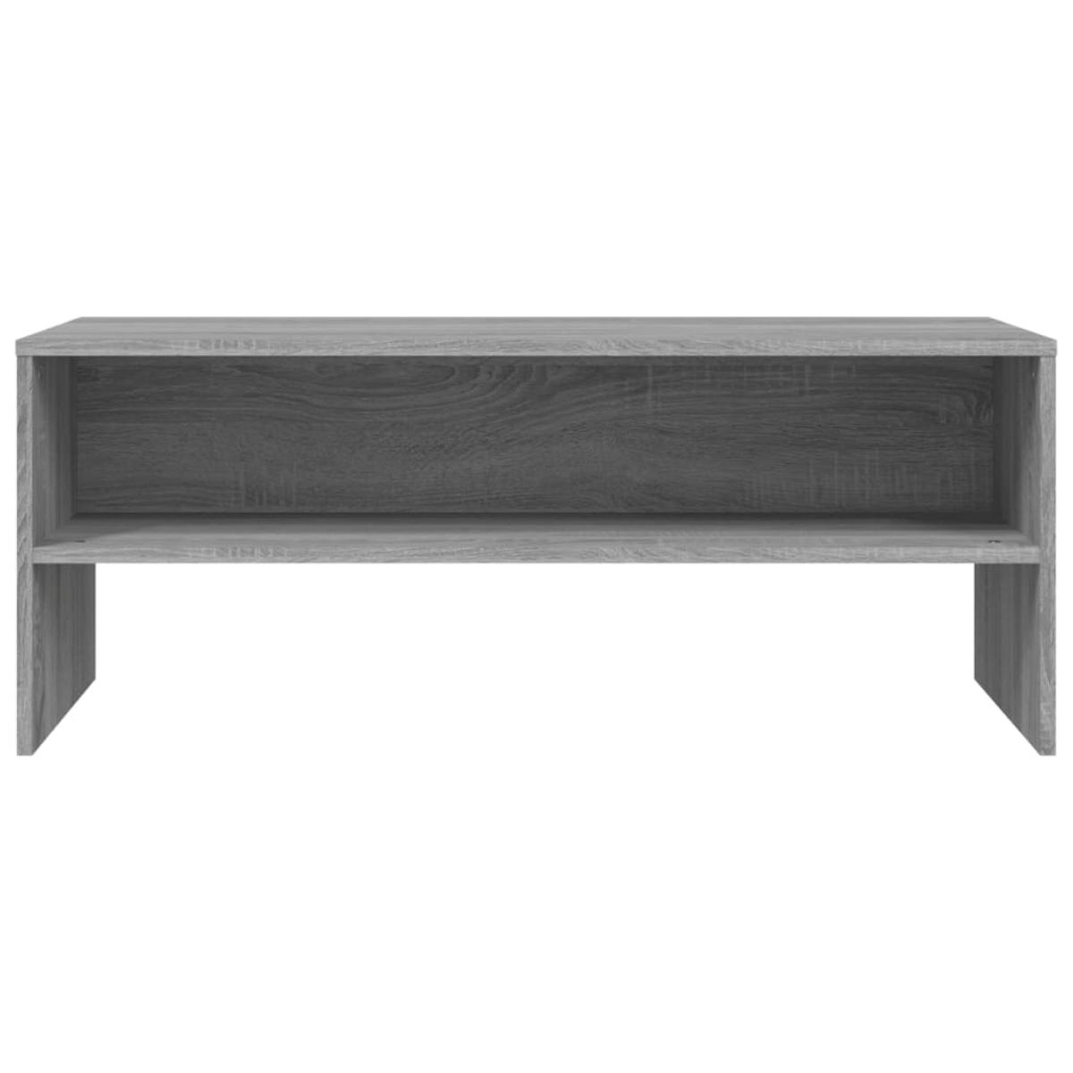 Mueble de TV madera contrachapada gris Sonoma 100x40x40 cm