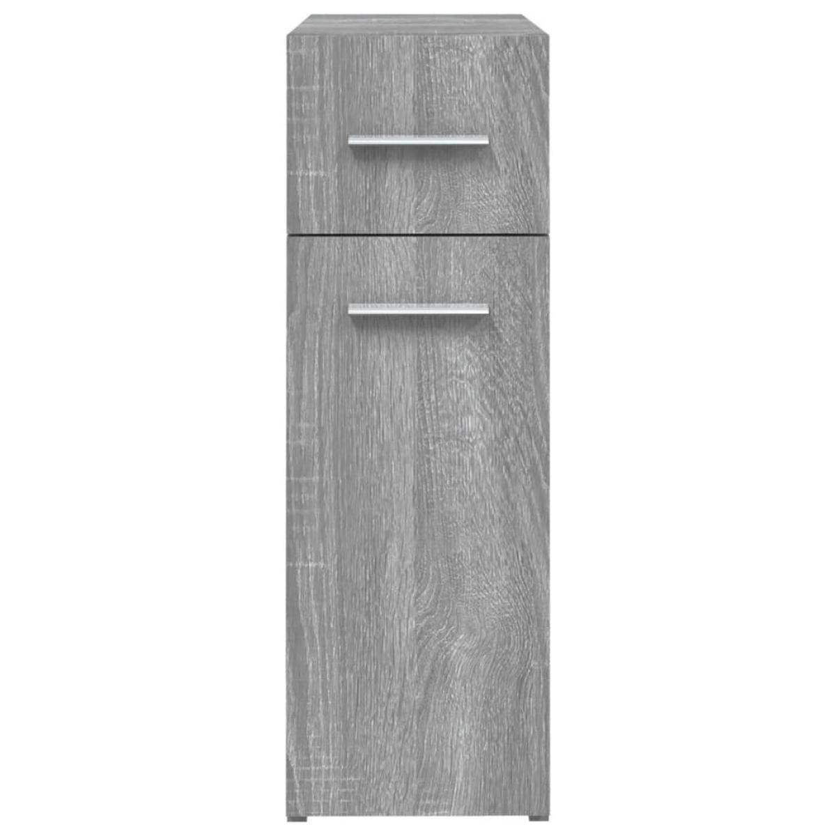 Armario botiquín madera contrachapada gris Sonoma 20x45,5x60cm