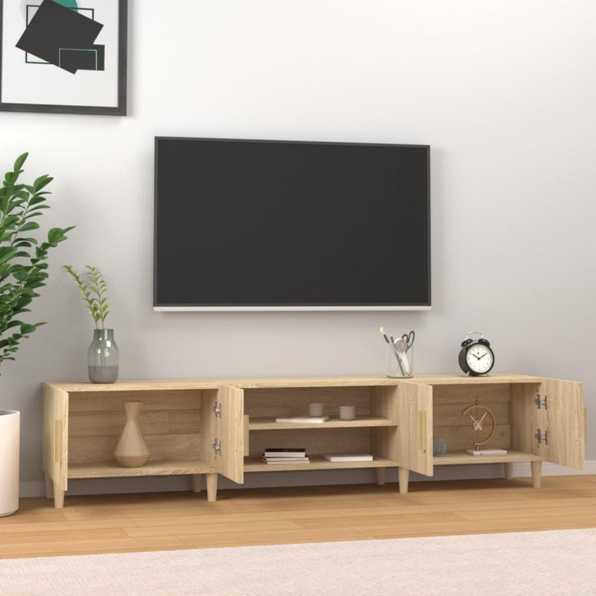 Mueble para TV madera contrachapada roble Sonoma 180x31,5x40 cm