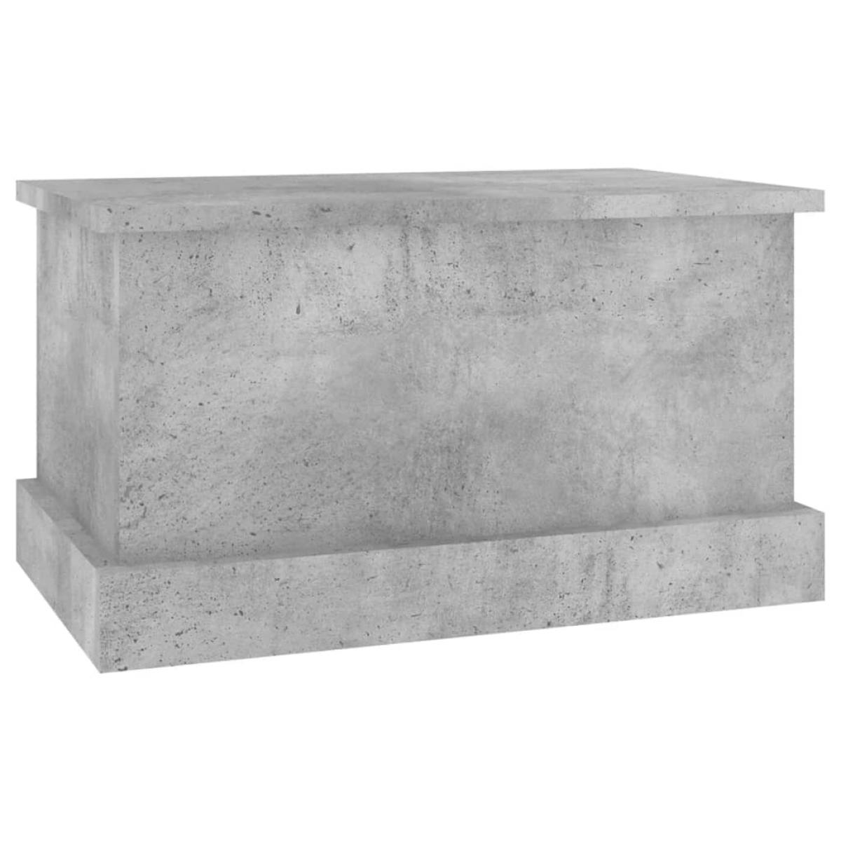 Baúl almacenaje madera contrachapada gris hormigón 50x30x28 cm
