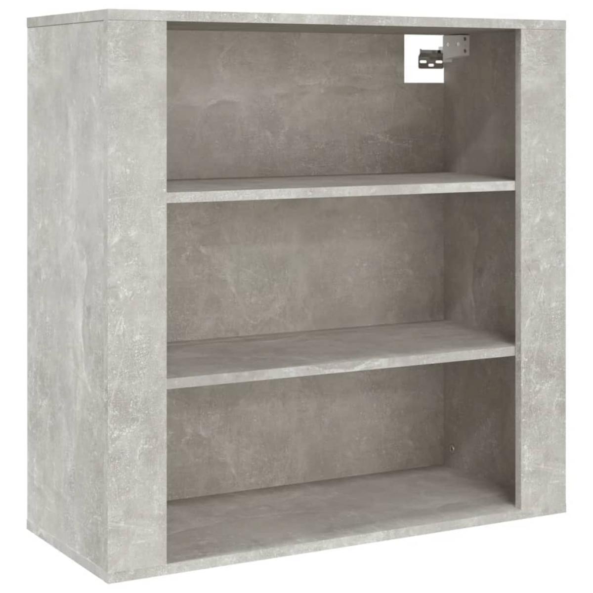 Armario de pared madera contrachapada gris hormigón 80x33x80 cm