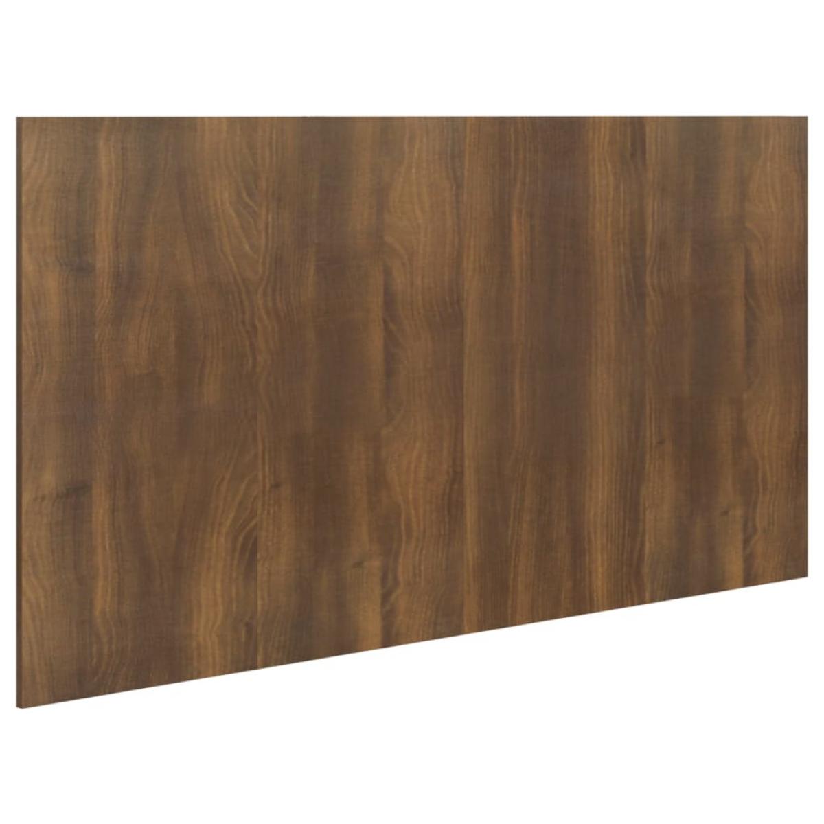 Cabecero de cama madera contrachapada roble marrón 160x1,5x80cm