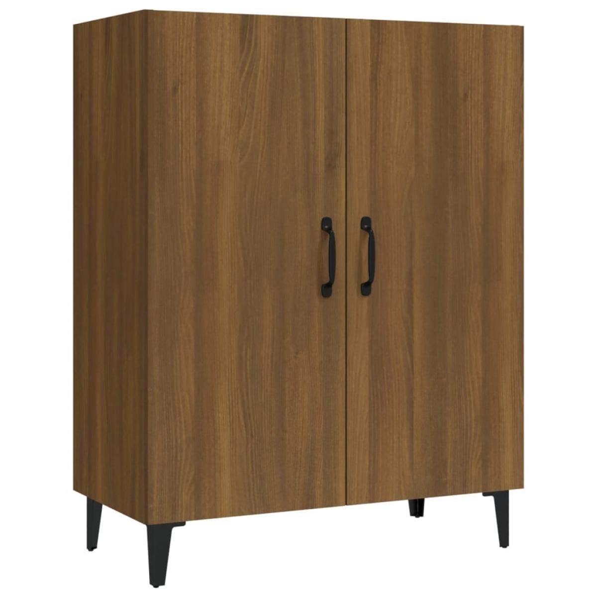 Aparador madera contrachapada color roble marrón 70x34x90 cm