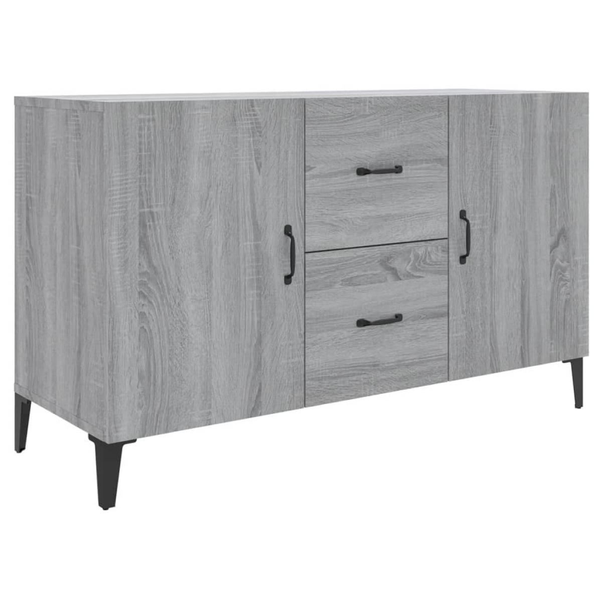 Aparador de madera de ingeniería gris Sonoma 100x36x60 cm