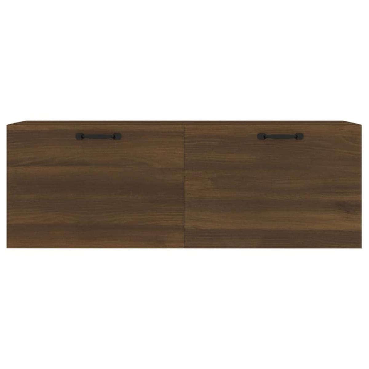 Armario pared madera contrachapada marrón roble 100x36,5x35 cm