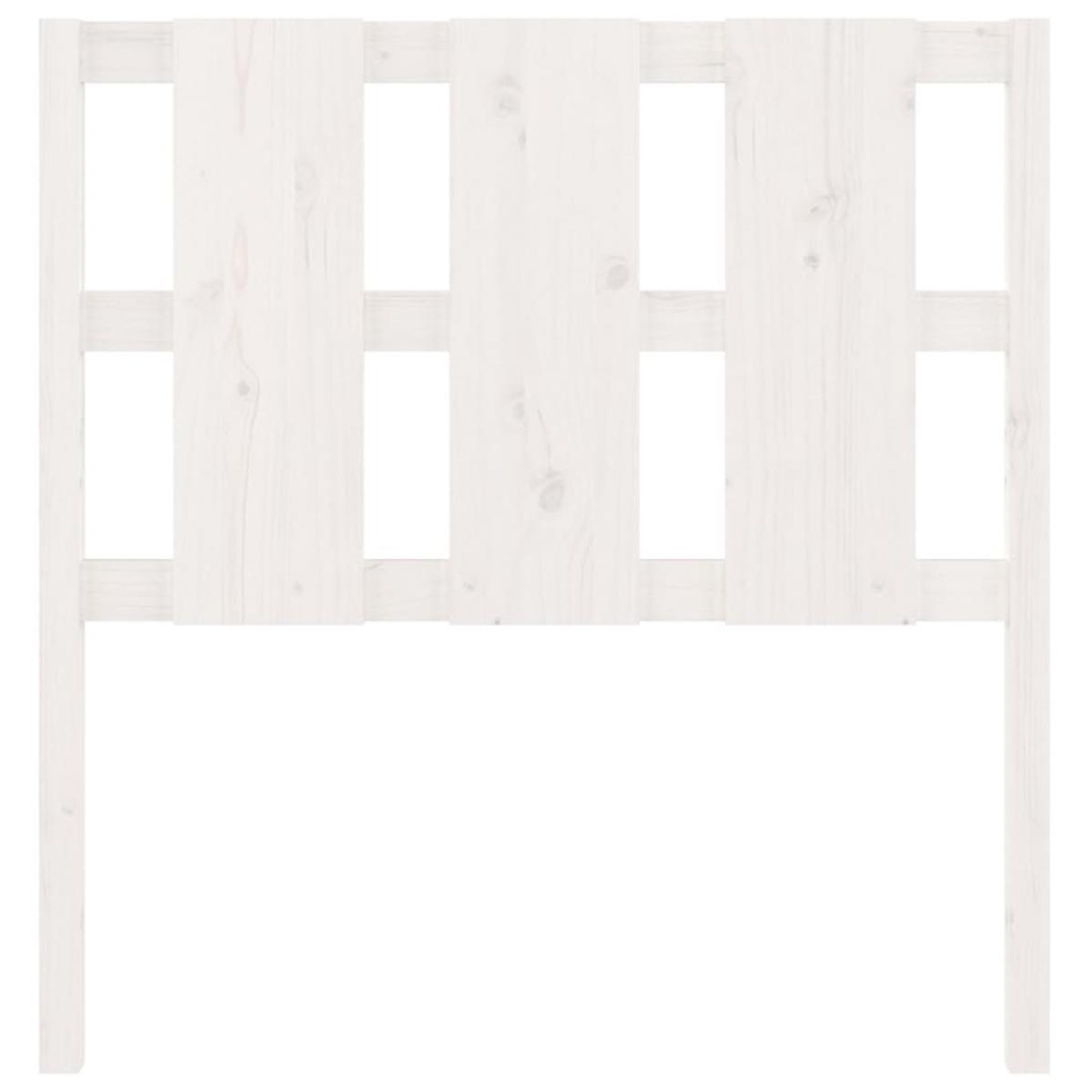 Cabecero de cama madera maciza de pino blanco 95,5x4x100 cm