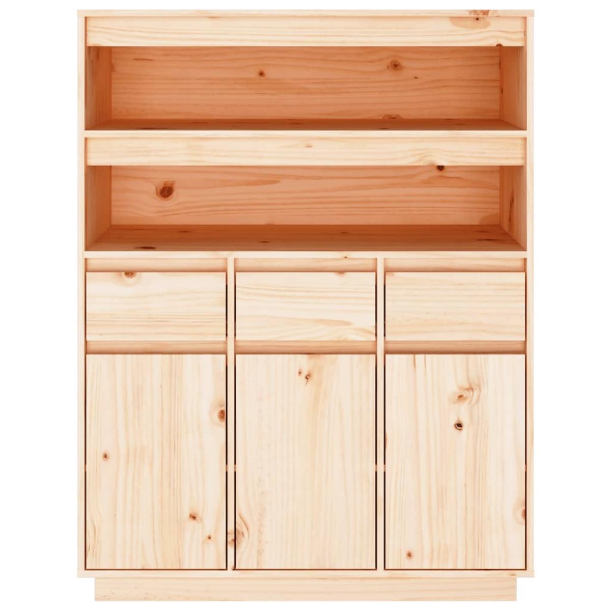 Aparador alto de madera maciza de pino 89x40x116,5 cm