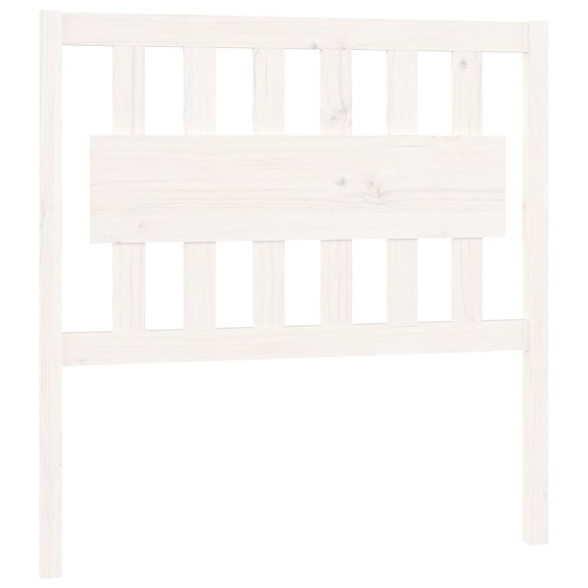 Cabecero de cama madera maciza de pino blanco 95,5x4x100 cm