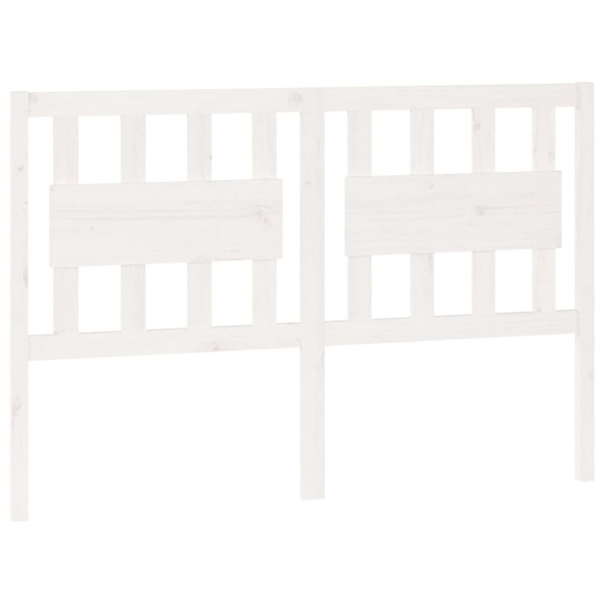 Cabecero de cama madera maciza de pino blanco 140,5x4x100 cm