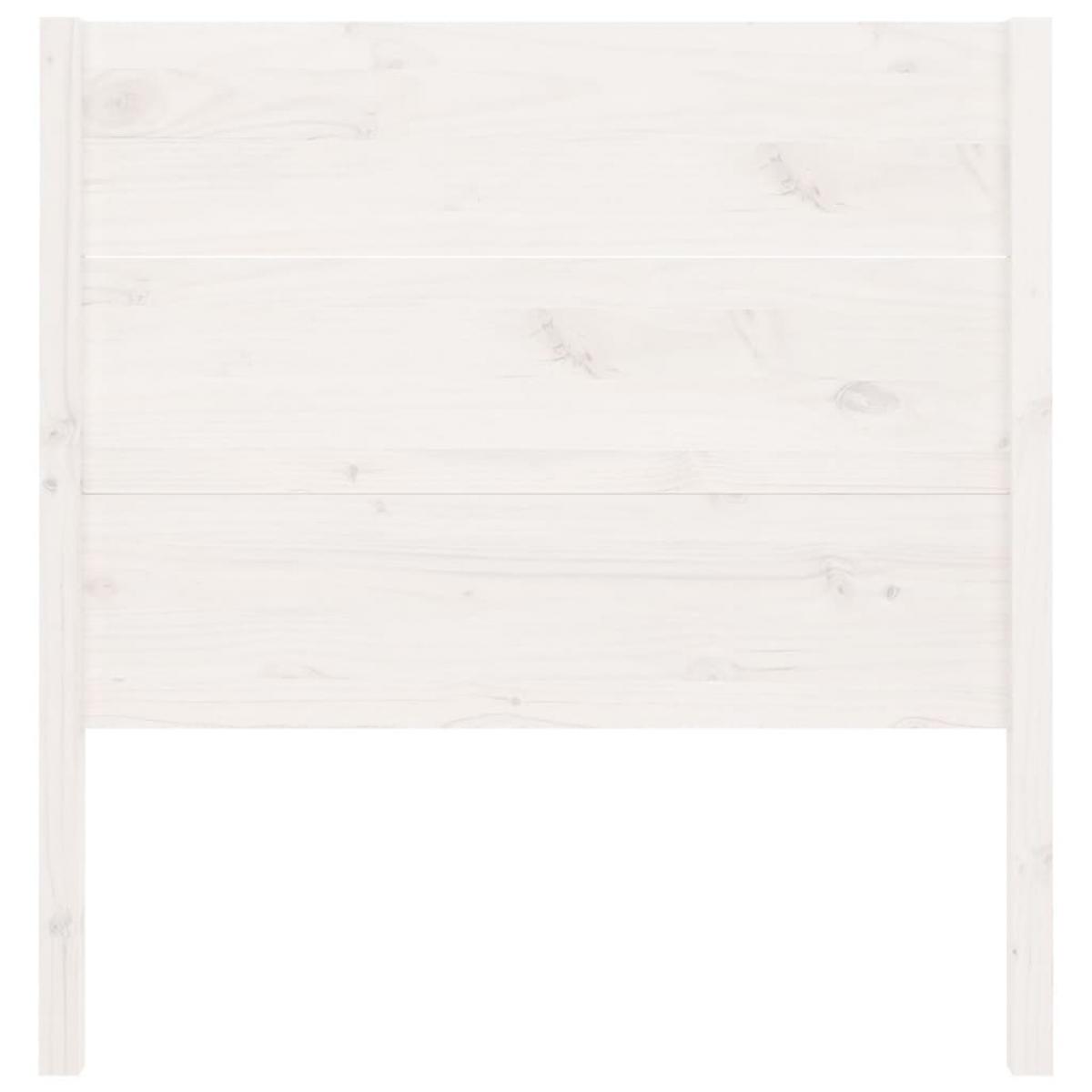 Cabecero madera maciza de pino blanco 106x4x100 cm