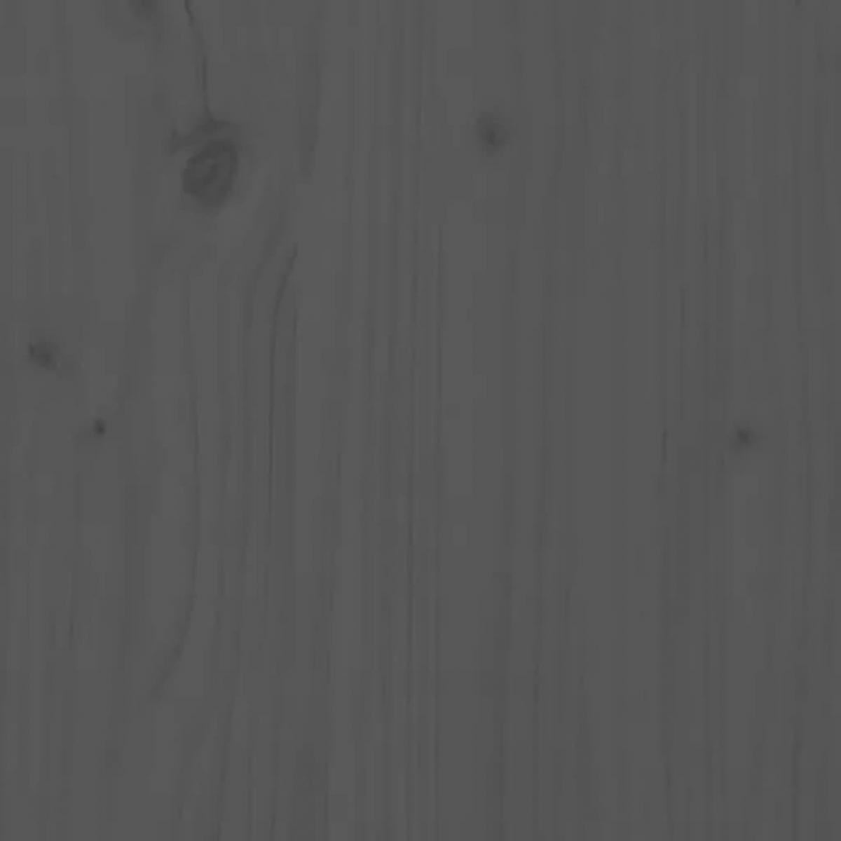 Cabecero madera maciza de pino gris 206x4x100 cm