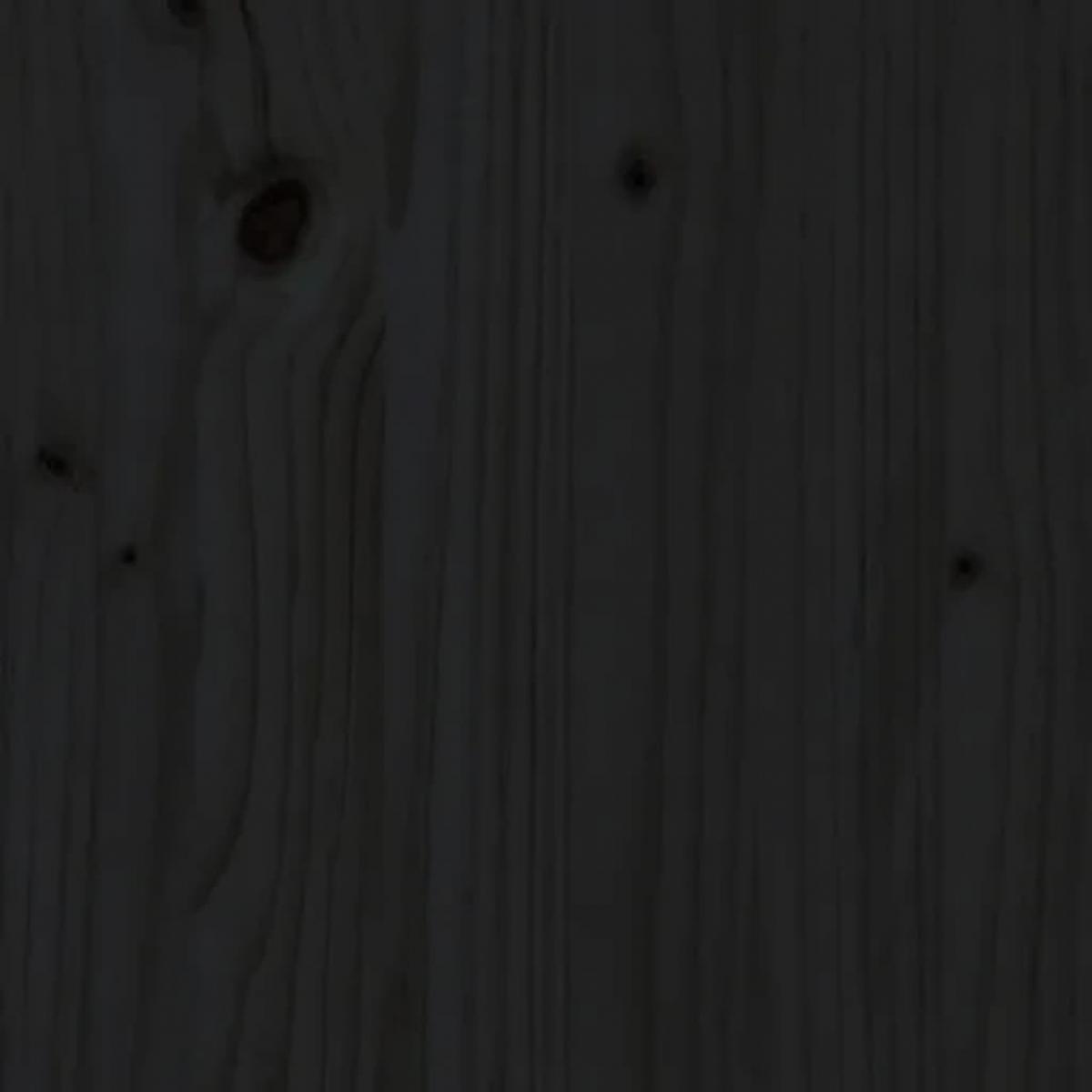 Cabecero de cama madera maciza de pino negro 126x4x100 cm