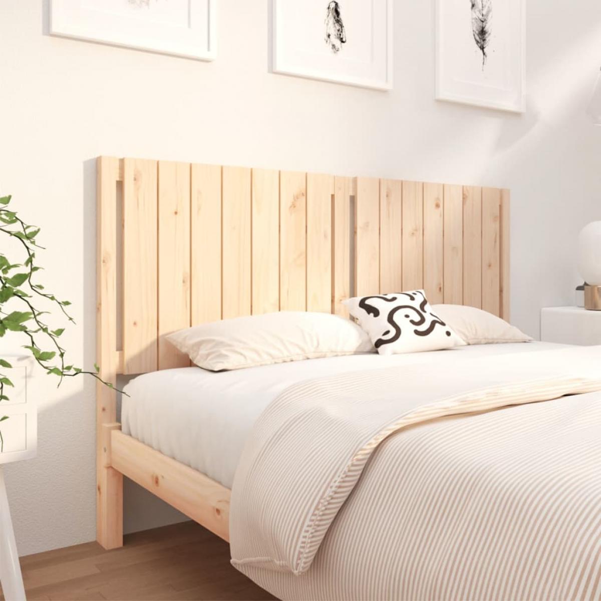 Cabecero de cama madera maciza de pino 155,5x4x100 cm