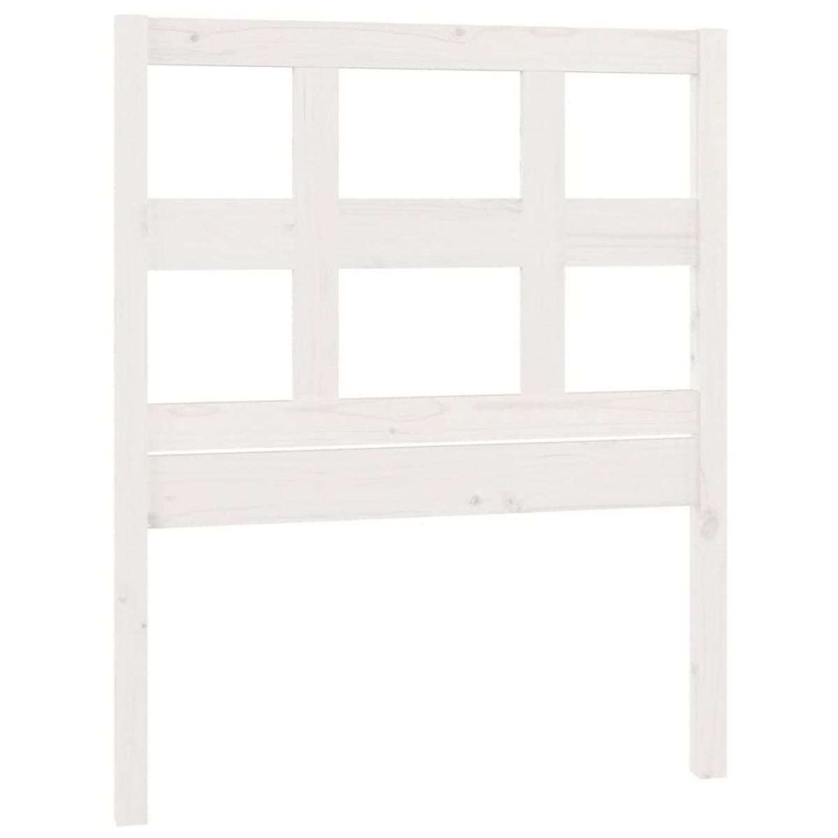 Cabecero de cama madera maciza de pino blanco 80,5x4x100 cm