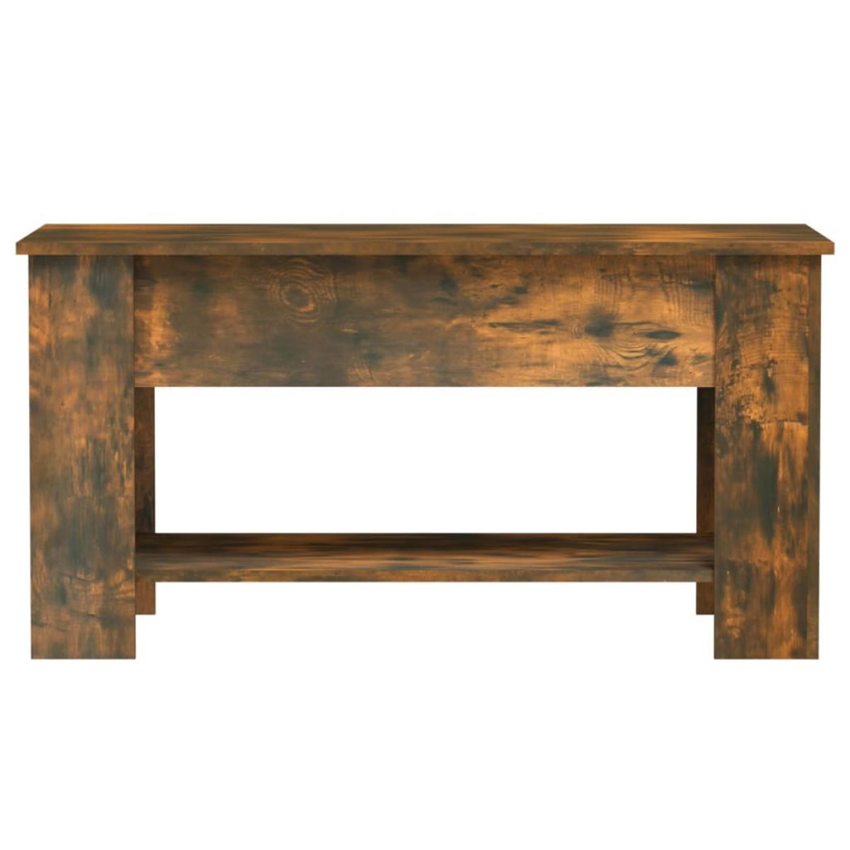 Mesa de centro madera de ingeniería roble ahumado 101x49x52 cm
