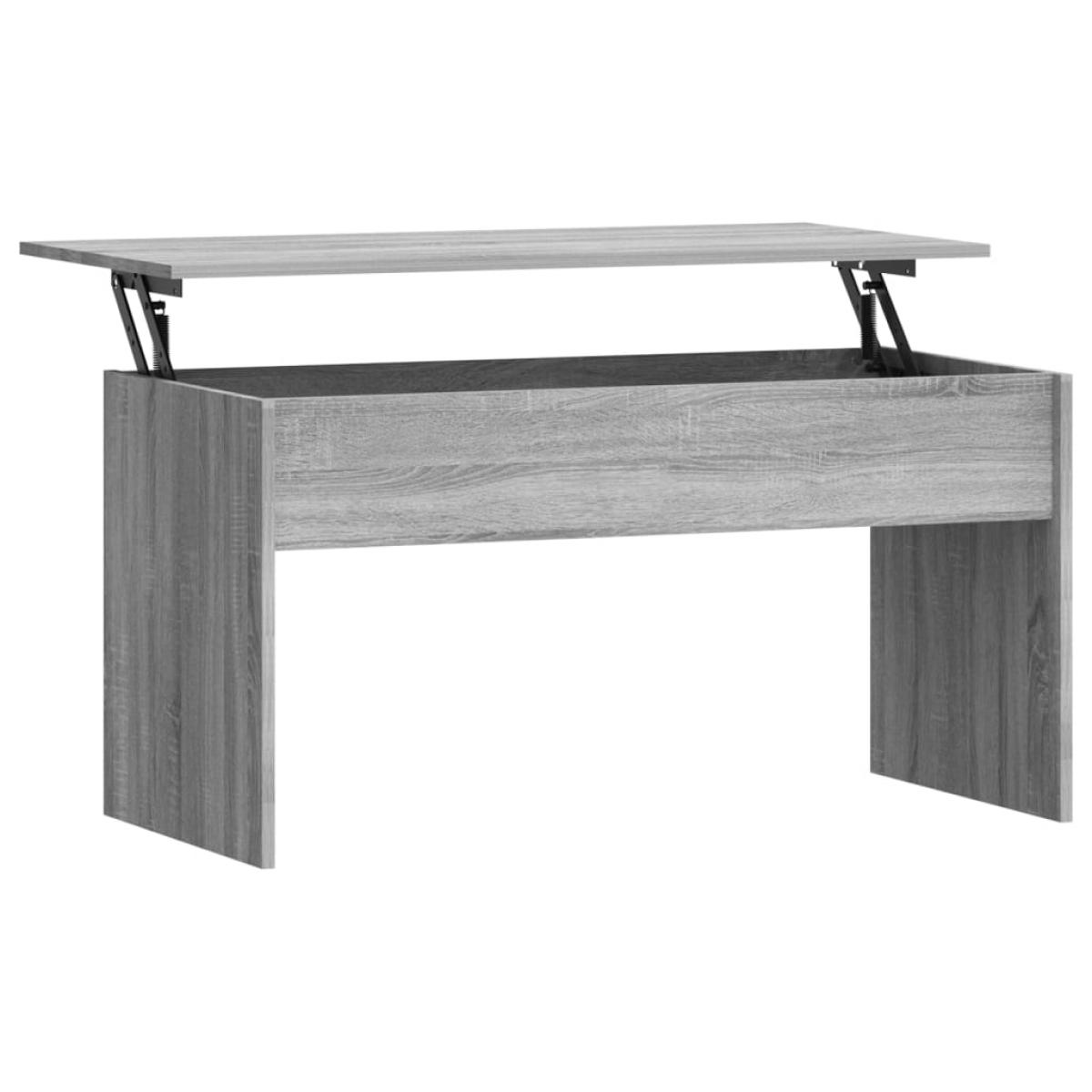 Mesa de centro madera de ingeniería gris Sonoma 102x50,5x52,5cm