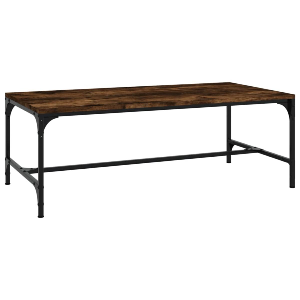 Mesa de centro madera contrachapada roble ahumado 100x50x35 cm
