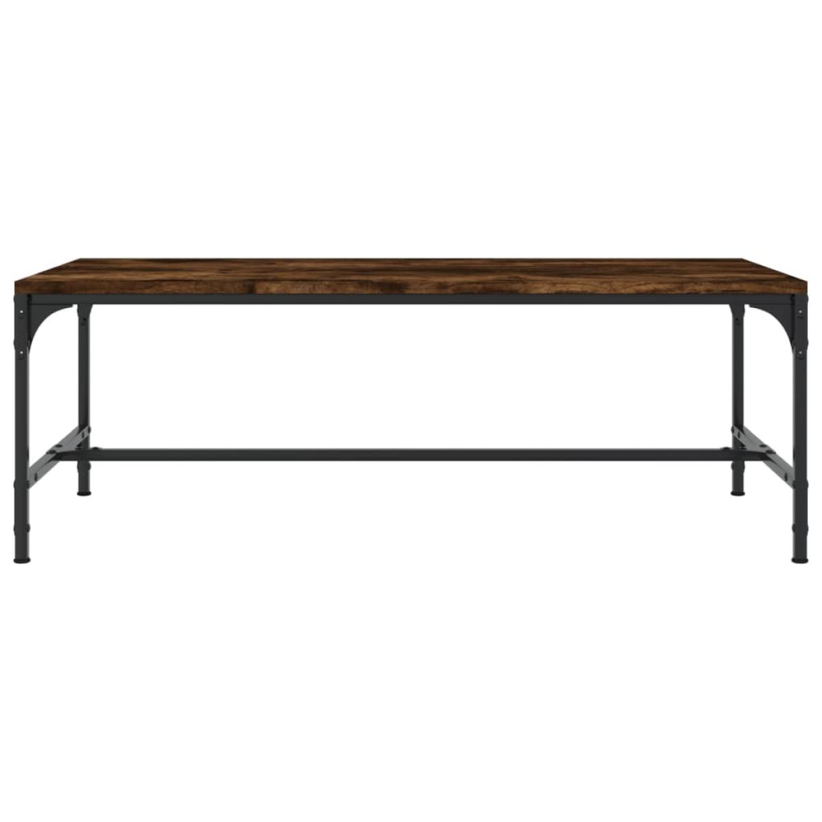 Mesa de centro madera contrachapada roble ahumado 100x50x35 cm