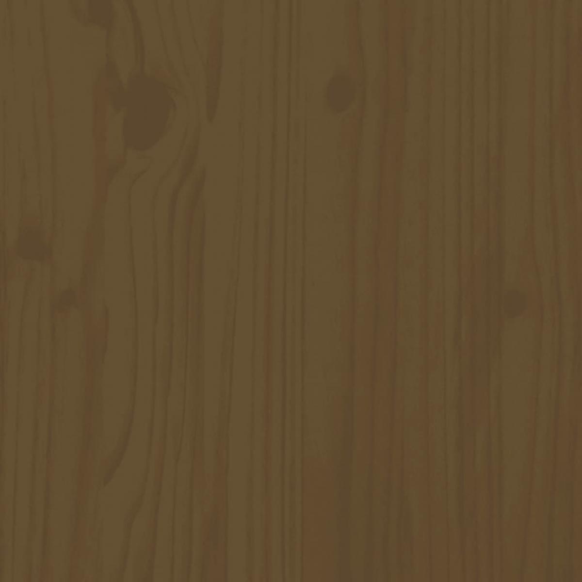 Cabecero madera maciza de pino marrón miel 75x3x80 cm