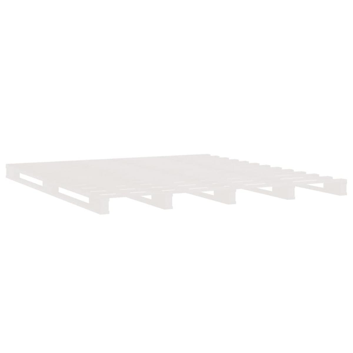 Cama de palets madera maciza pino blanca King Size 150x200 cm