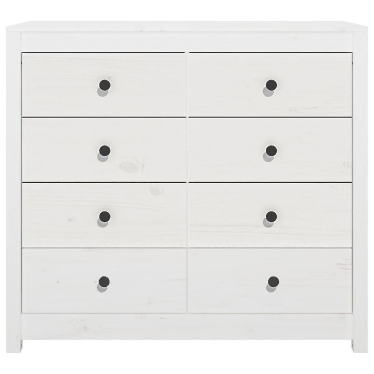 Armario auxiliar madera maciza de pino blanco 100x40x90 cm