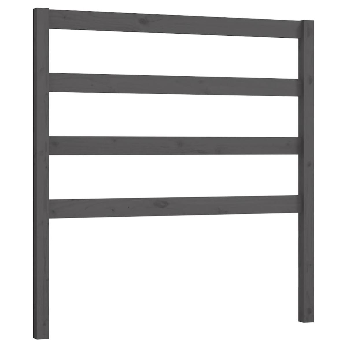 Cabecero de cama madera maciza de pino gris 95x4x100 cm