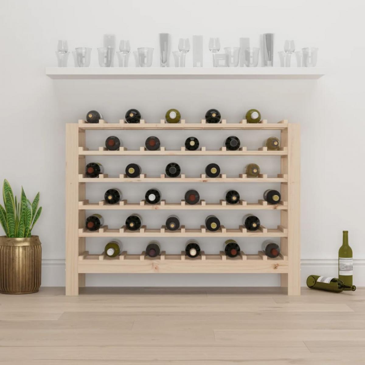 Botellero madera maciza de pino 109,5x30x82 cm