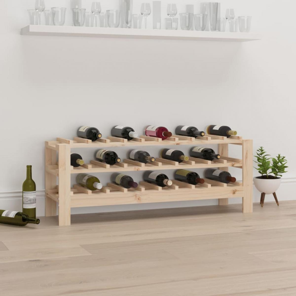 Botellero madera maciza de pino 109,5x30x42 cm