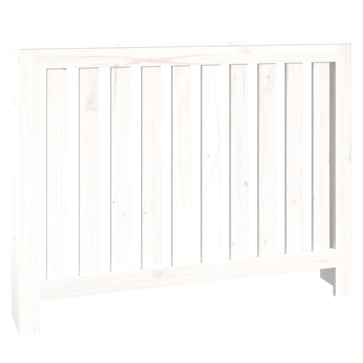 Cubierta de radiador madera maciza de pino blanco 108,5x19x84cm